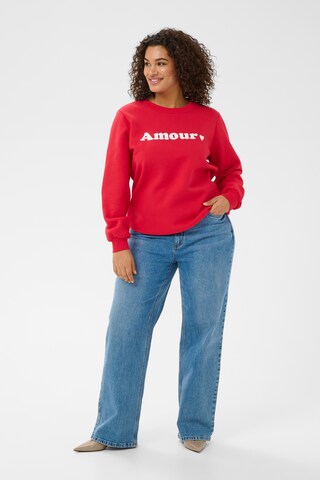 KAFFE CURVE Sweatshirt 'KCmili' in Red