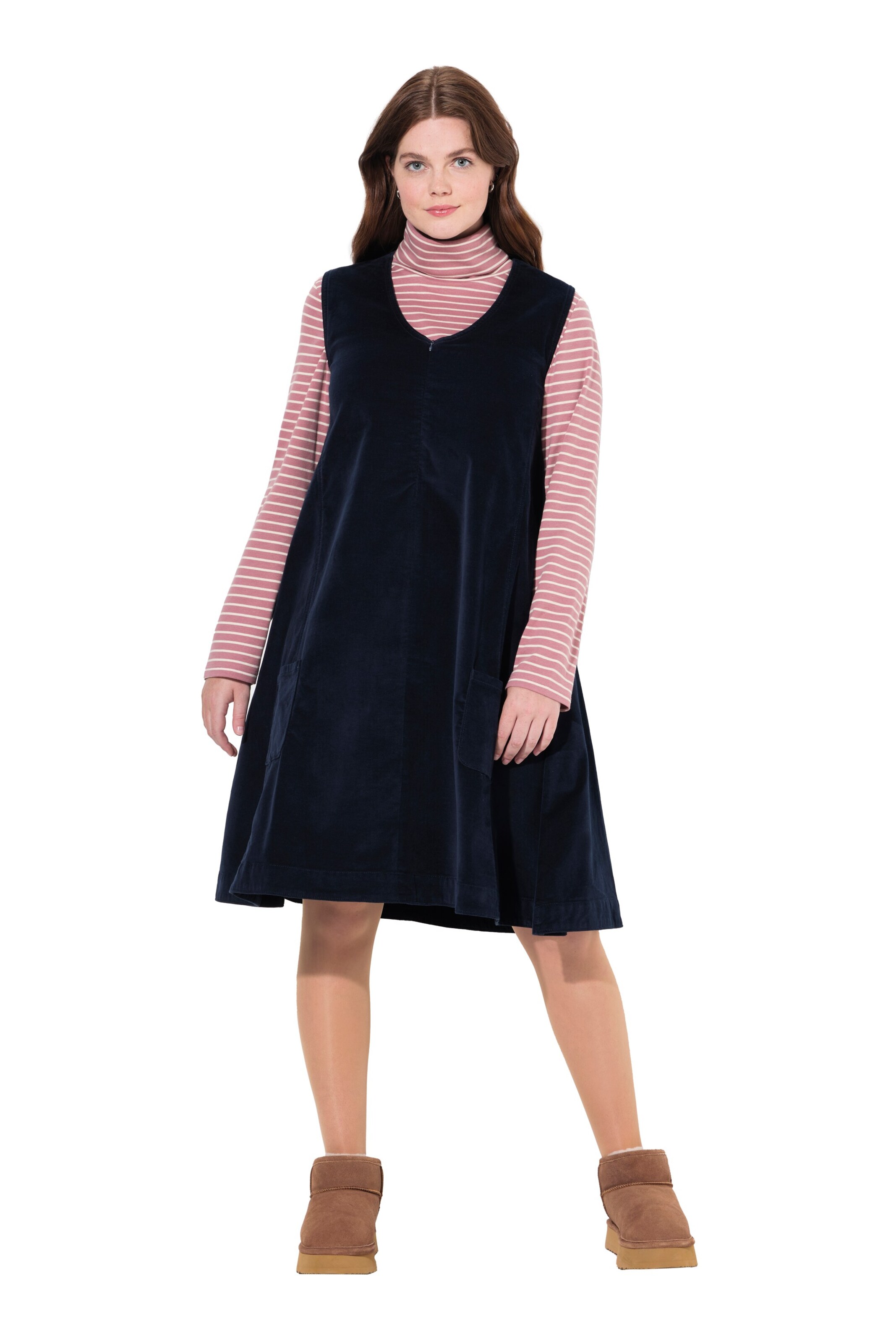 Ulla Popken Sukienka w kolorze niebieski: przód