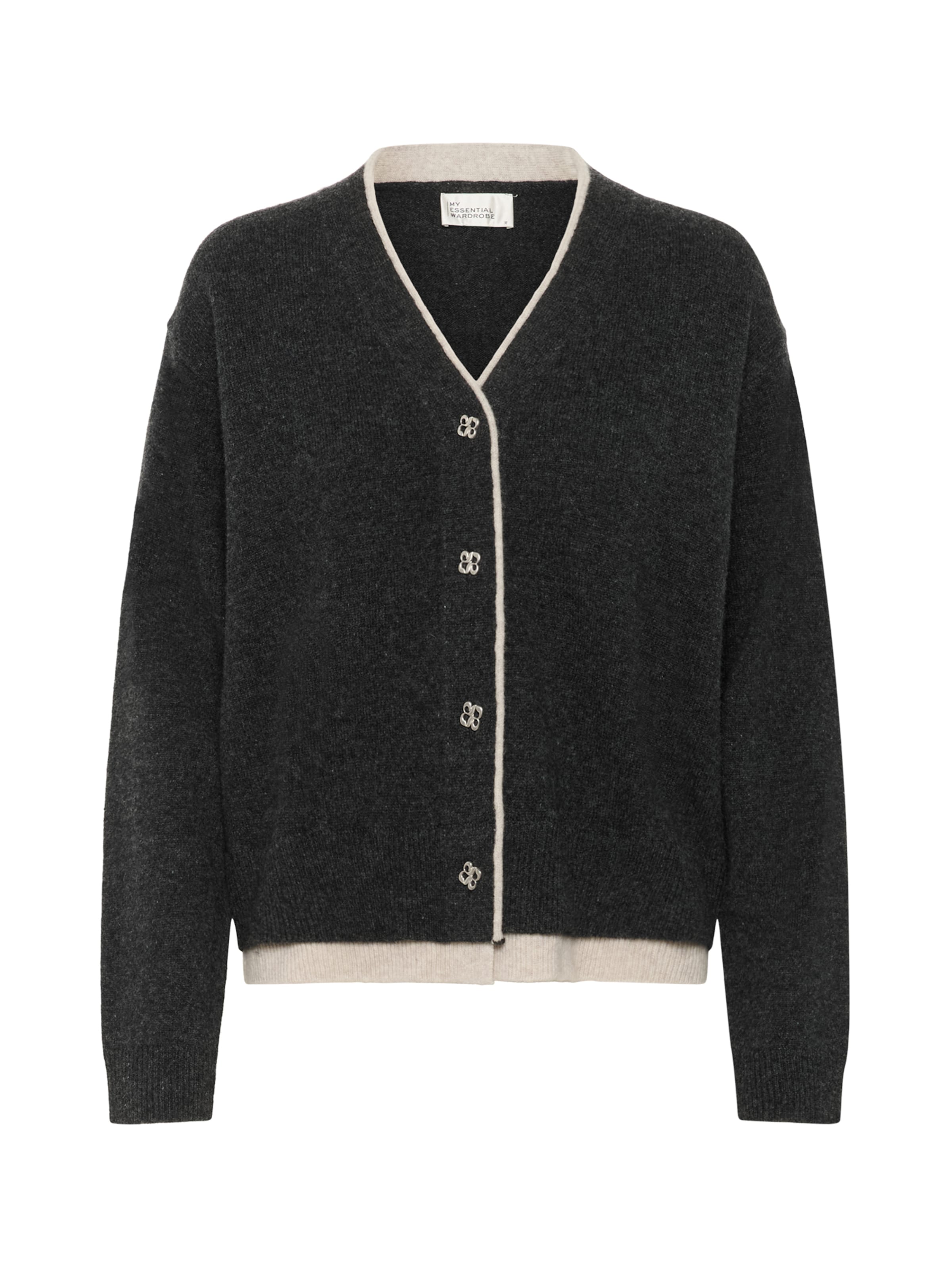 My Essential Wardrobe Πλεκτή ζακέτα 'MWTracy' σε γκρι: μπροστά