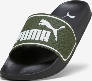 PUMA Mules in Green: front