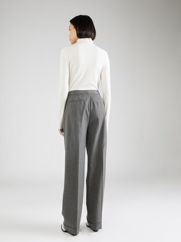 Lauren Ralph Lauren Široke hlačnice Hlače z naborki 'TUMELO' | siva barva
