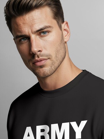 Neverless Sweatshirt 'Army' in Black