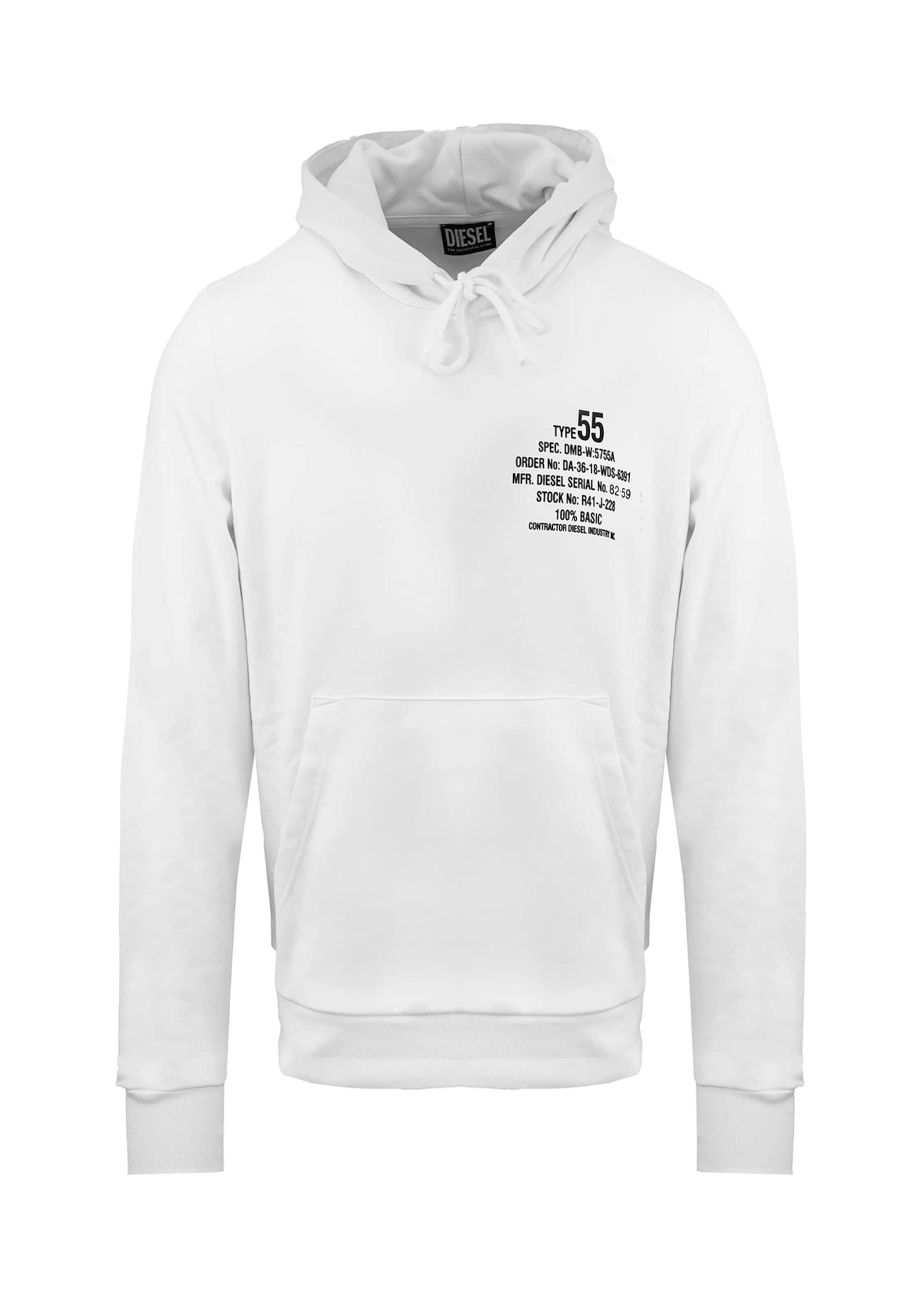 Felpa di DIESEL in bianco: frontale