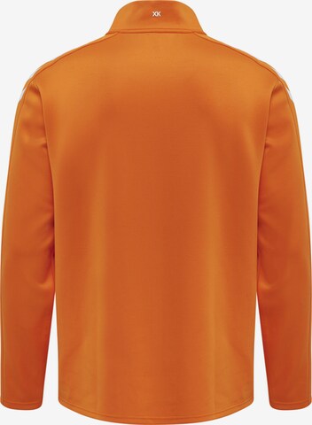 Hummel Athletic Zip-Up Hoodie 'POLY' in Orange