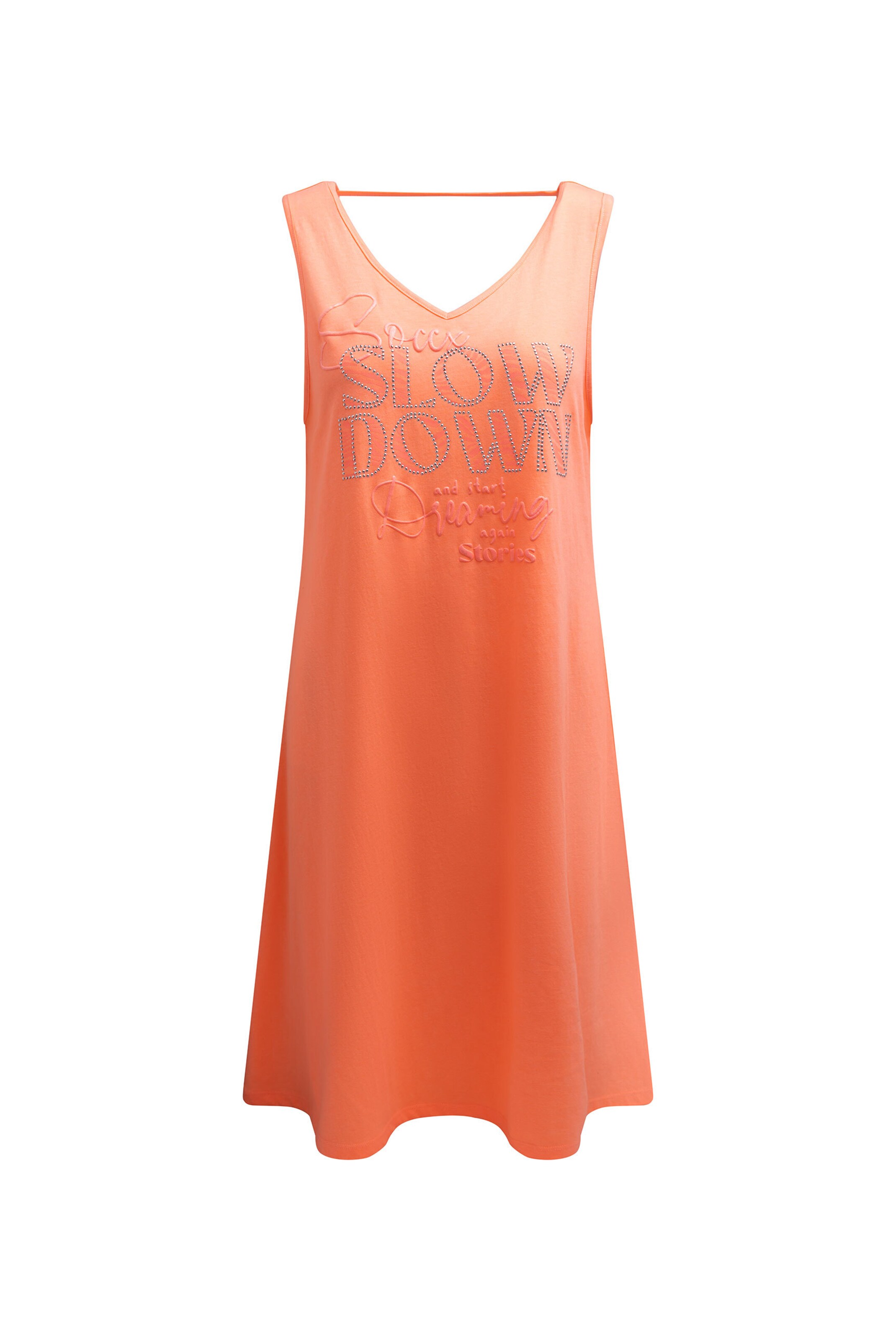 Soccx Basic Beach-Kleid mit Artwork in Orange: Vorderseite