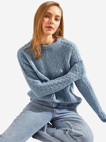 Bianco Lucci Kampsun 'Pullover', värv sinine: eest vaates