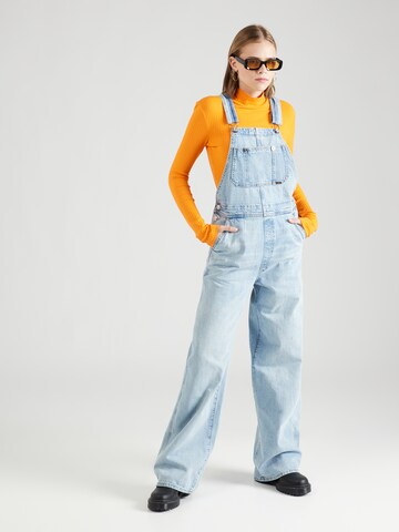 G-STAR Wide leg Dungaree jeans in Blue: front