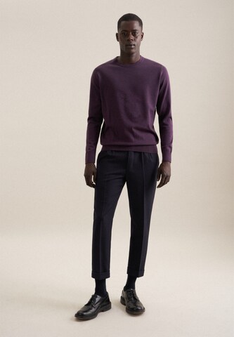 Pull-over 'Schwarze Rose' SEIDENSTICKER en violet