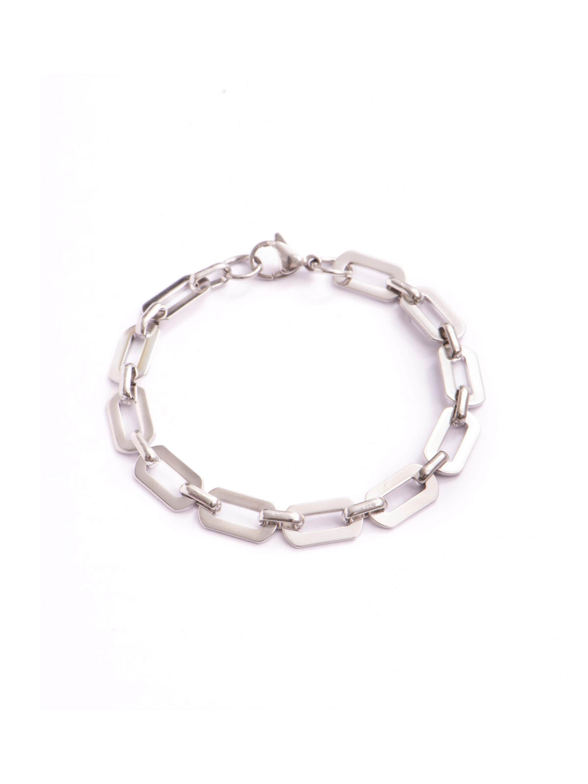 Luxenter Armband 'Cuetz' in 15 - 20 cm in de kleur Zilvergrijs, Productweergave