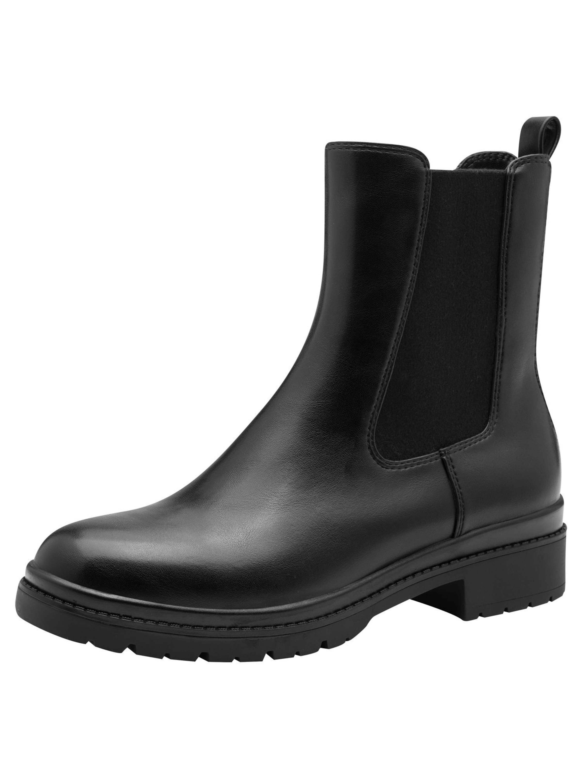 Tamaris Chelsea boots in Zwart: voorkant