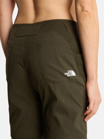 Regular Pantaloni 'W EXPLORATION REG STRAIGHT CONVERTIBLE P' de la THE NORTH FACE pe verde