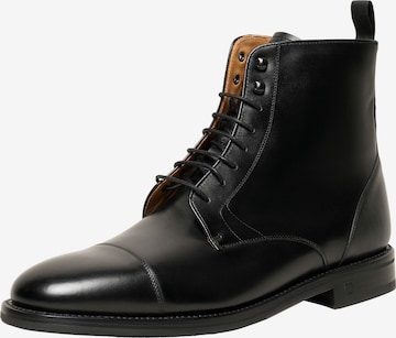 Henry Stevens Lace-Up Boots 'Winston CDB' in Black: front
