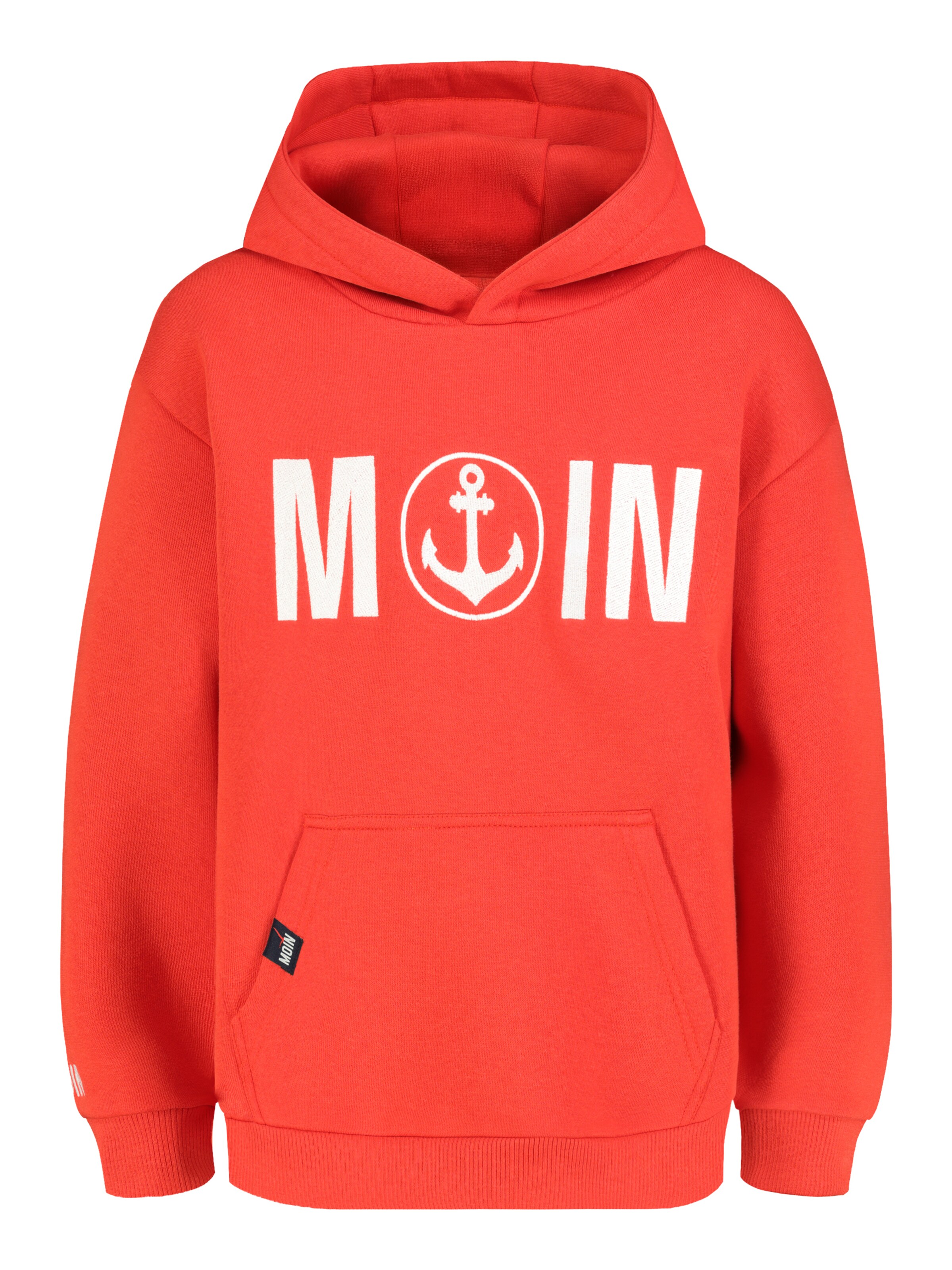 Sublevel Sweatshirt 'Moin' in Rot: Vorderseite