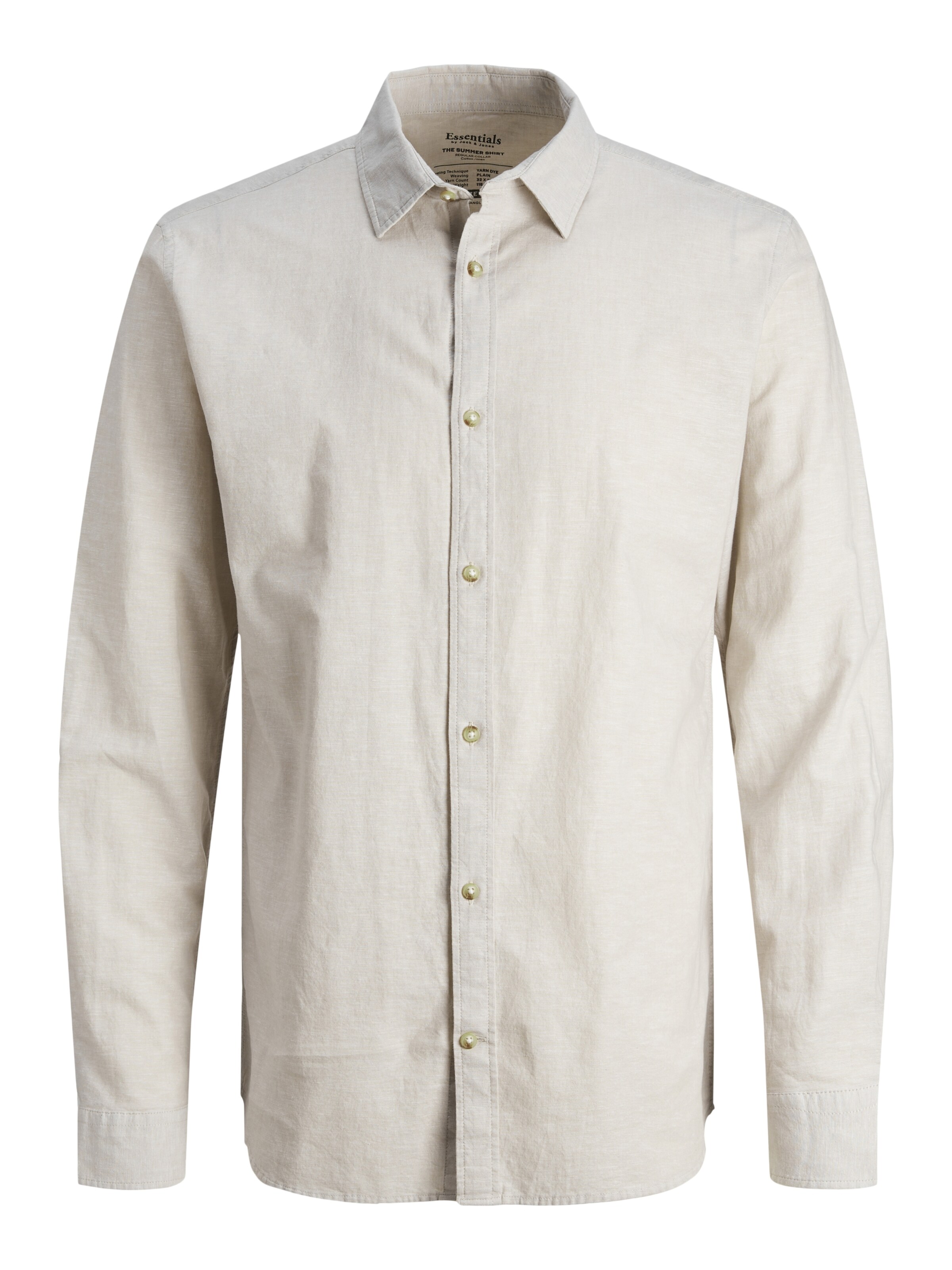 JACK & JONES Comfort fit Overhemd 'JJESummer' in Beige: voorkant