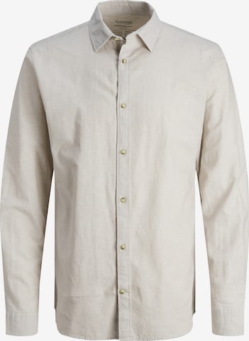 JACK & JONES Button Up Shirt 'Summer' in Beige: front