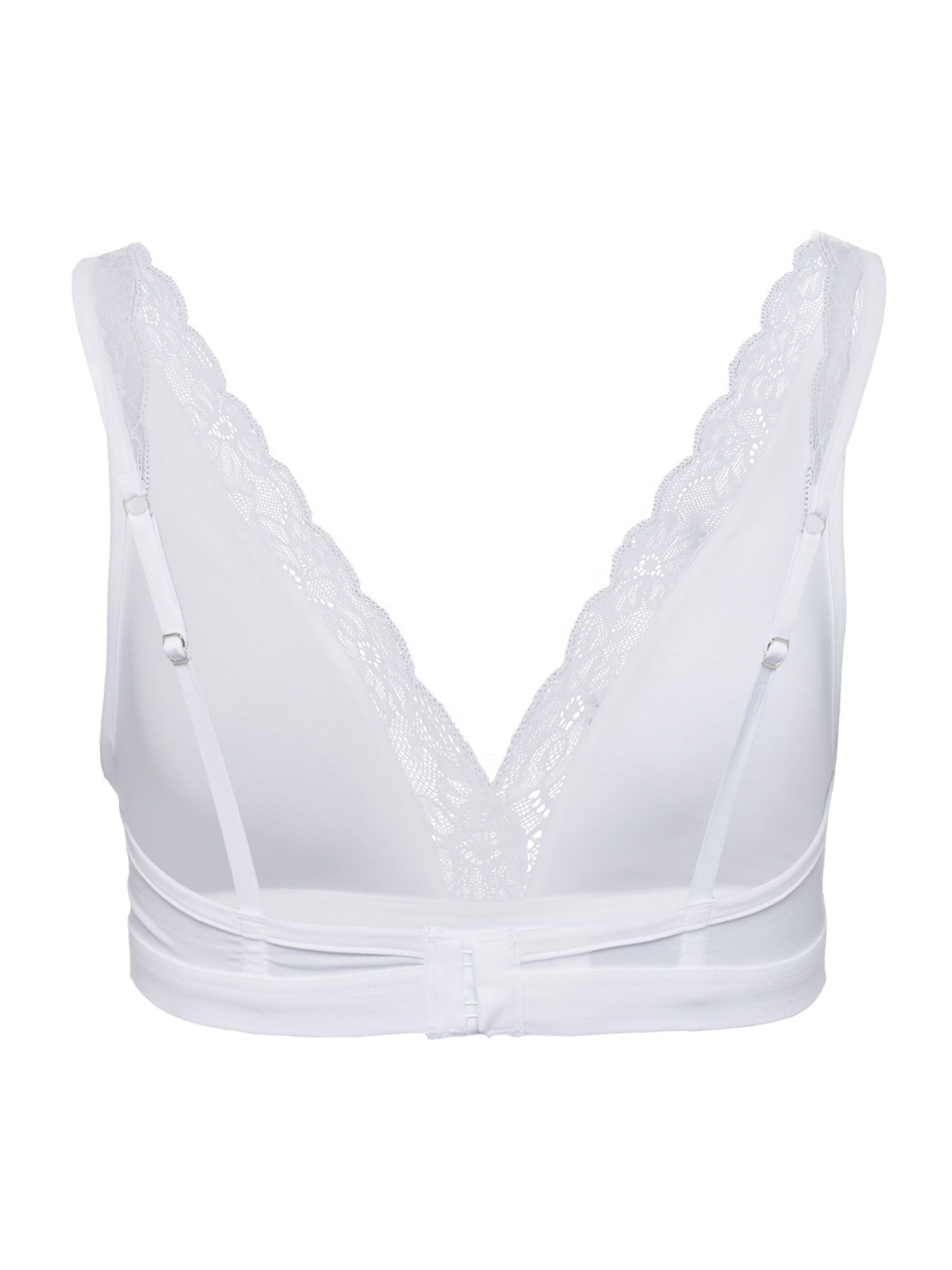 Hanro Triangle Bra ' Cotton Lace ' in White