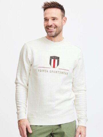 Sweat-shirt 'William' FQ1924 en blanc : devant
