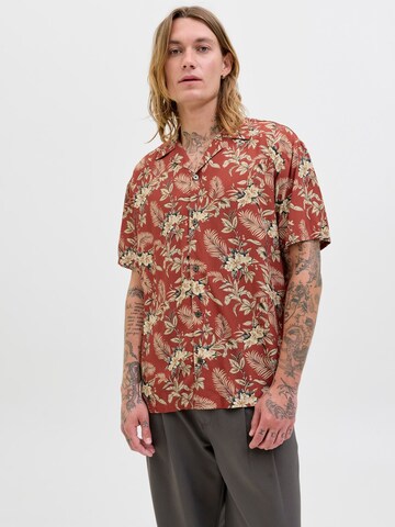 JACK & JONES Comfort Fit Hemd 'JPRBLUHendrix' in Rot: Vorderseite
