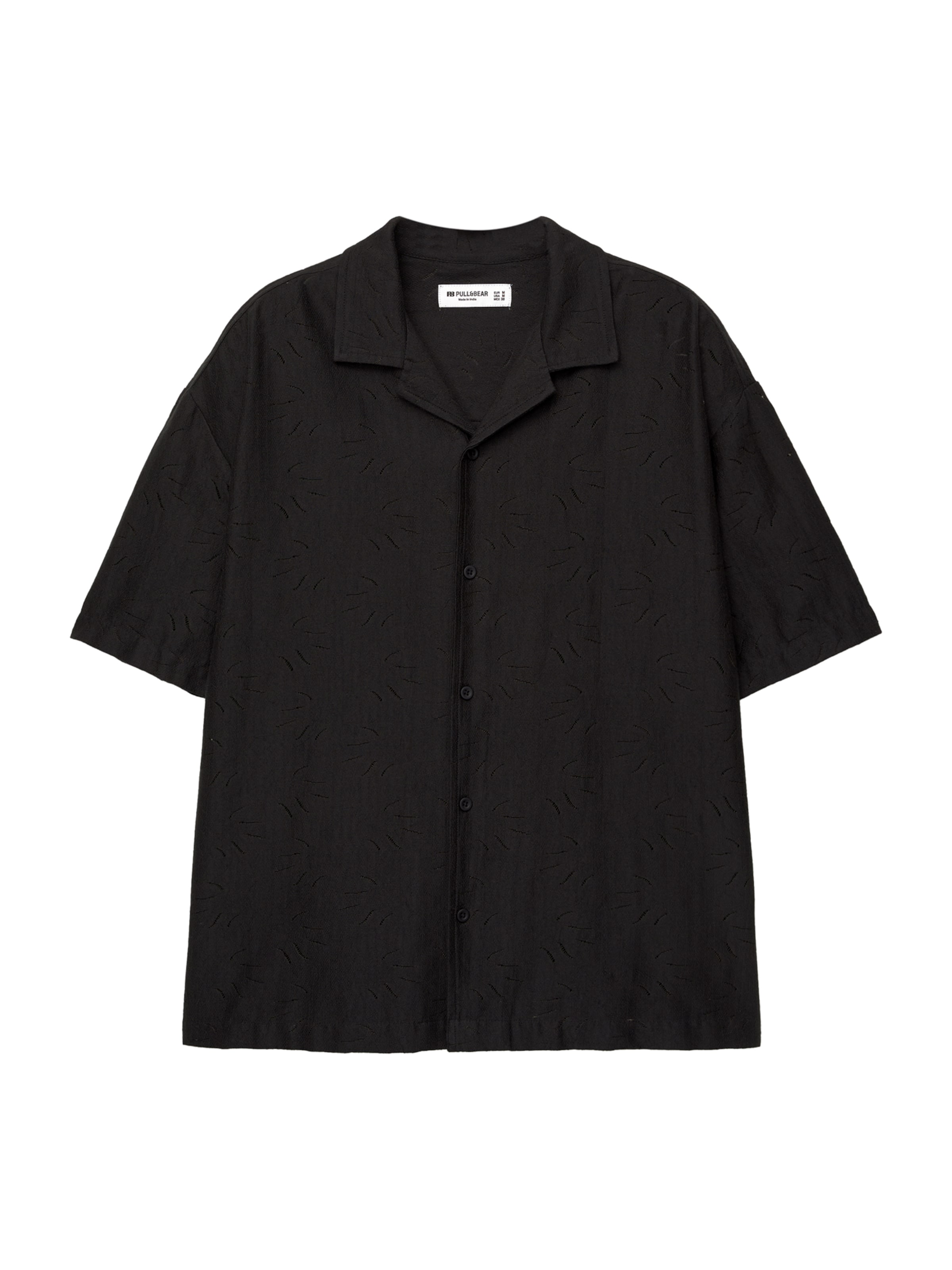 Pull&Bear Comfort fit Ing - fekete: elől