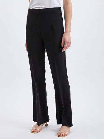 Orsay Regular Pleated Pants in Black: front