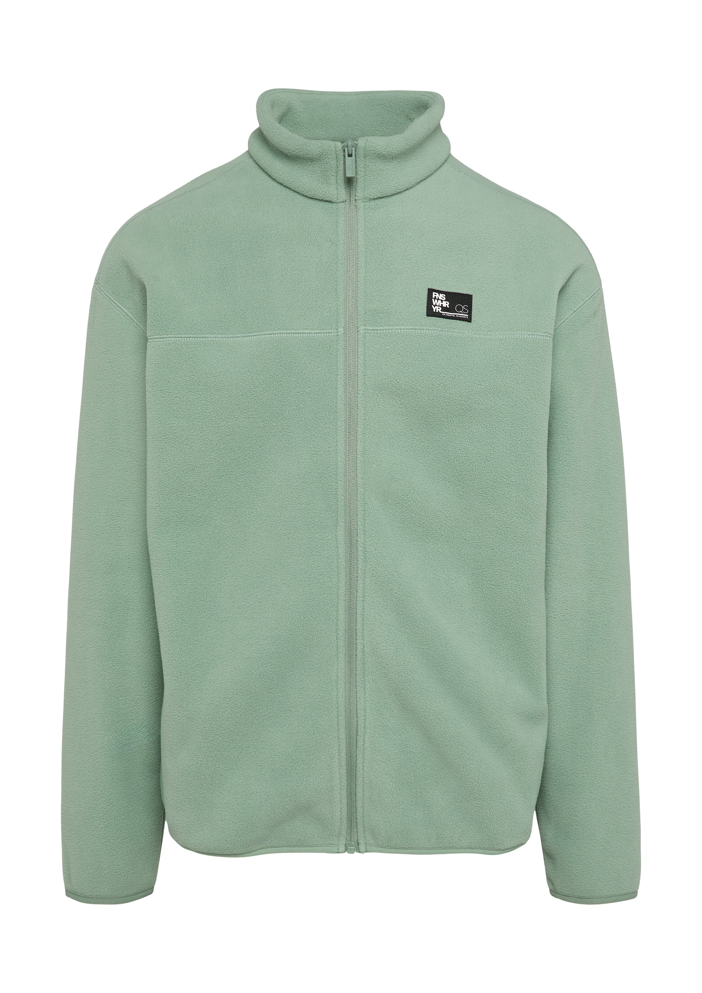 QS Sweatvest in Groen: voorkant