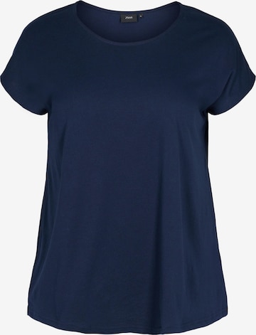 Zizzi Shirt 'Katja' in Blue: front