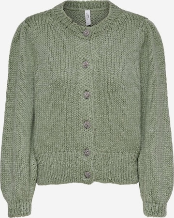 ONLY Knit Cardigan in Green: front