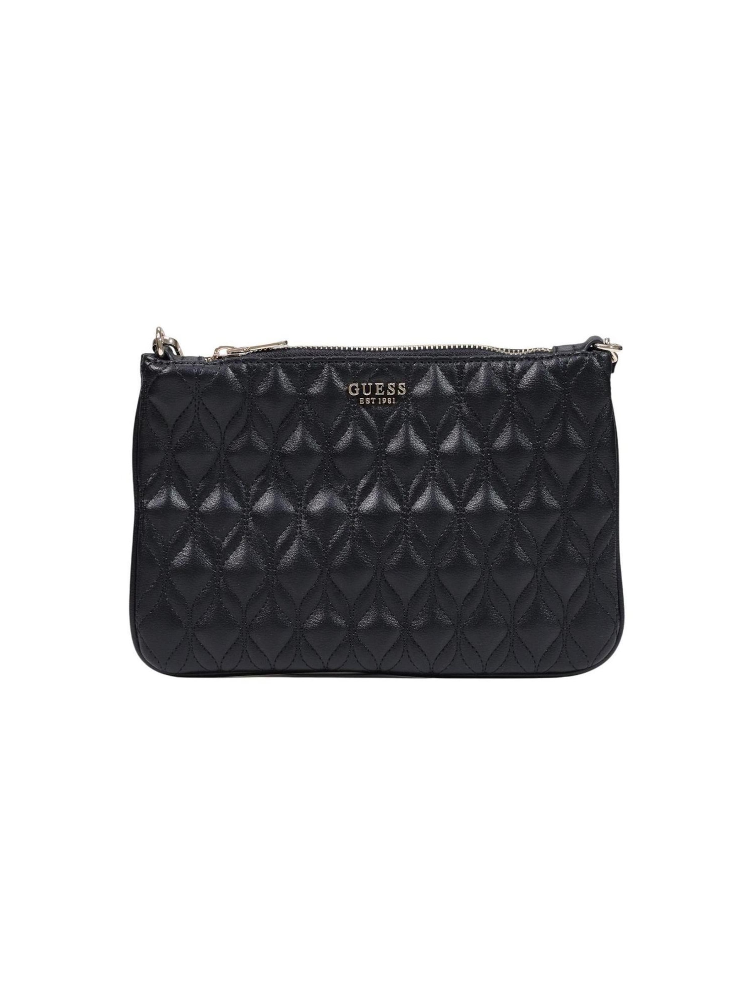 Borsa a sacco 'MAXINE QUILTED FLAT PW7577 P6322' di GUESS in nero