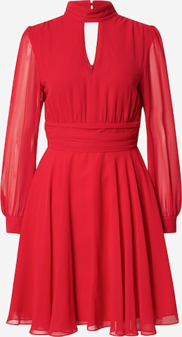 Robe de cocktail SWING en rouge : devant