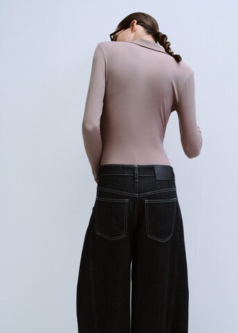 MANGO Tapered Jeans 'Sila' in Black