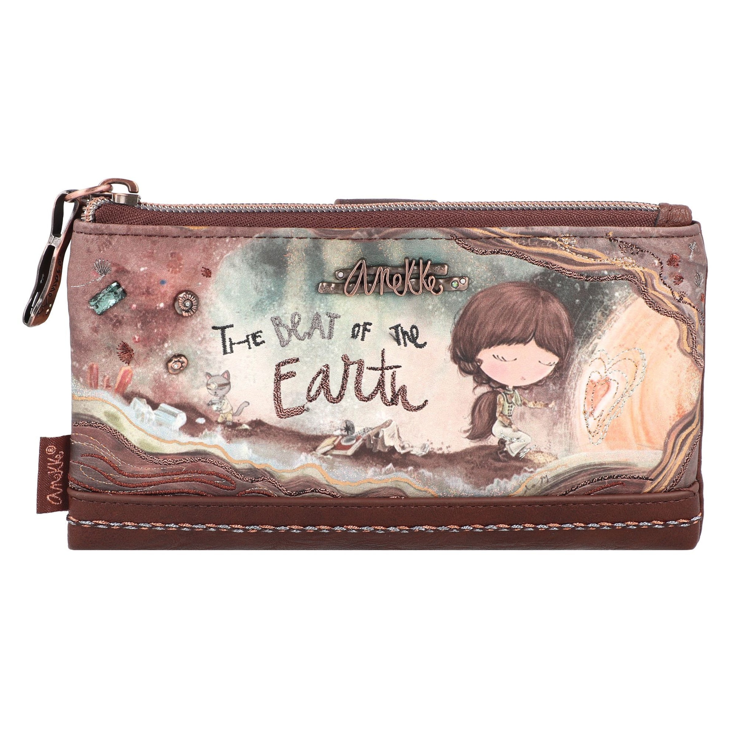 Anekke Wallet in Brown: front