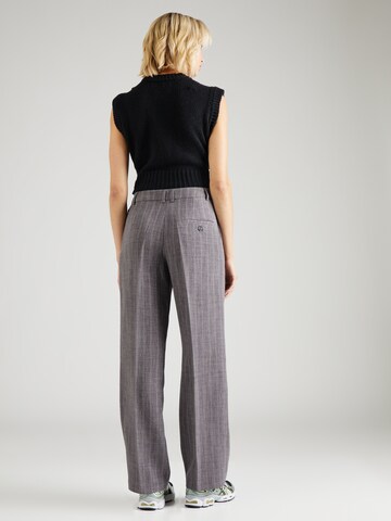 TOPSHOP Loose fit Trousers with creases in Grey