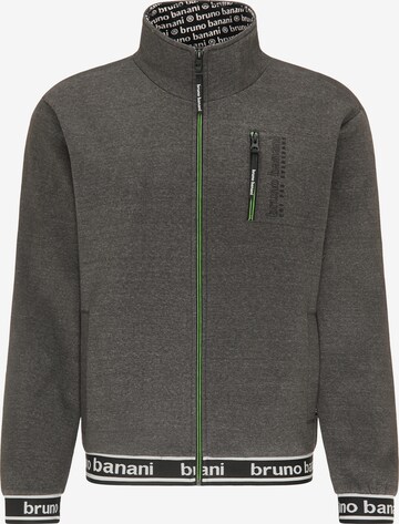 BRUNO BANANI Sweatvest 'Cox' in Grijs: voorkant