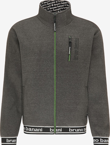 BRUNO BANANI Zip-Up Hoodie 'Cox' in Grey: front