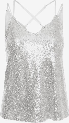 VERO MODA Blouse 'KAJE' in Zilver: voorkant