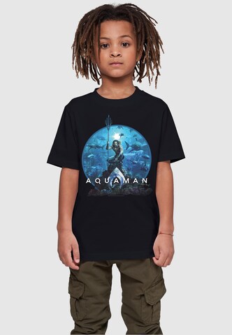 ABSOLUTE CULT Shirt 'Aquaman - Circle Poster' in Black: front