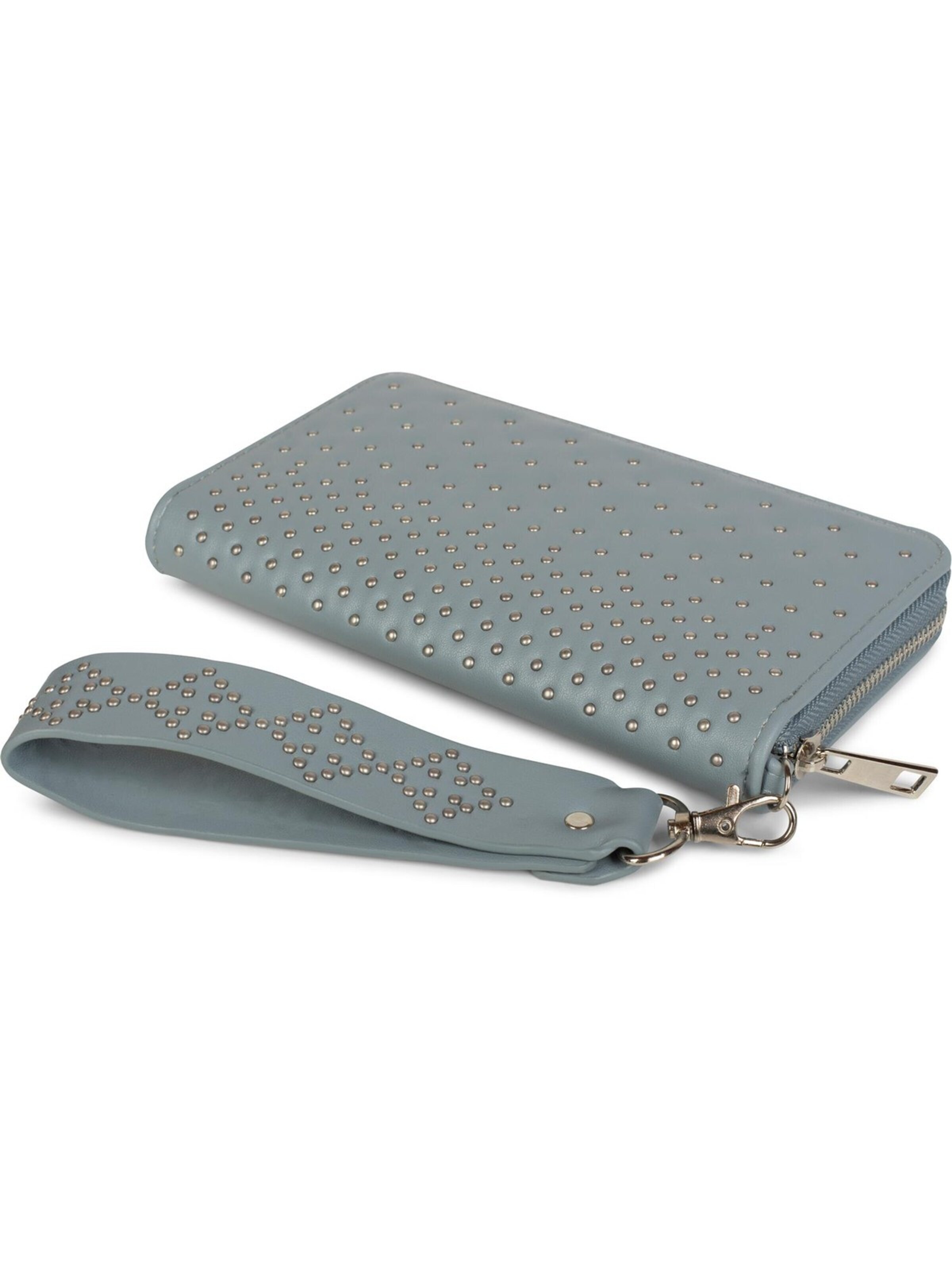 styleBREAKER Wallet 'Geldbörse mit kleinen Kugelnieten' in Blue