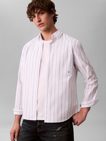 Calvin Klein Jeans Regular fit Button Up Shirt in White