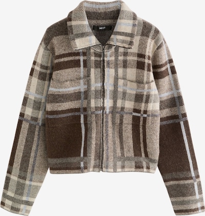 Demisezoninė striukė iš Next, spalva – nebalintos drobės spalva / tamsiai ruda / šviesiai pilka, Prekių apžvalga