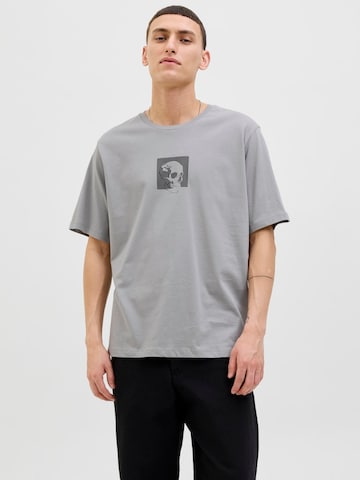 T-Shirt 'JJSKULLY' JACK & JONES en gris