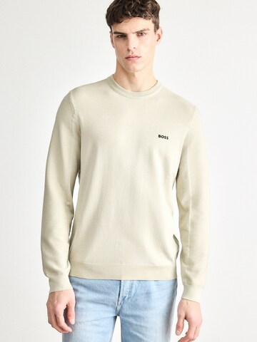 BOSS Πουλόβερ 'Momentum-X' σε μπεζ: μπροστά