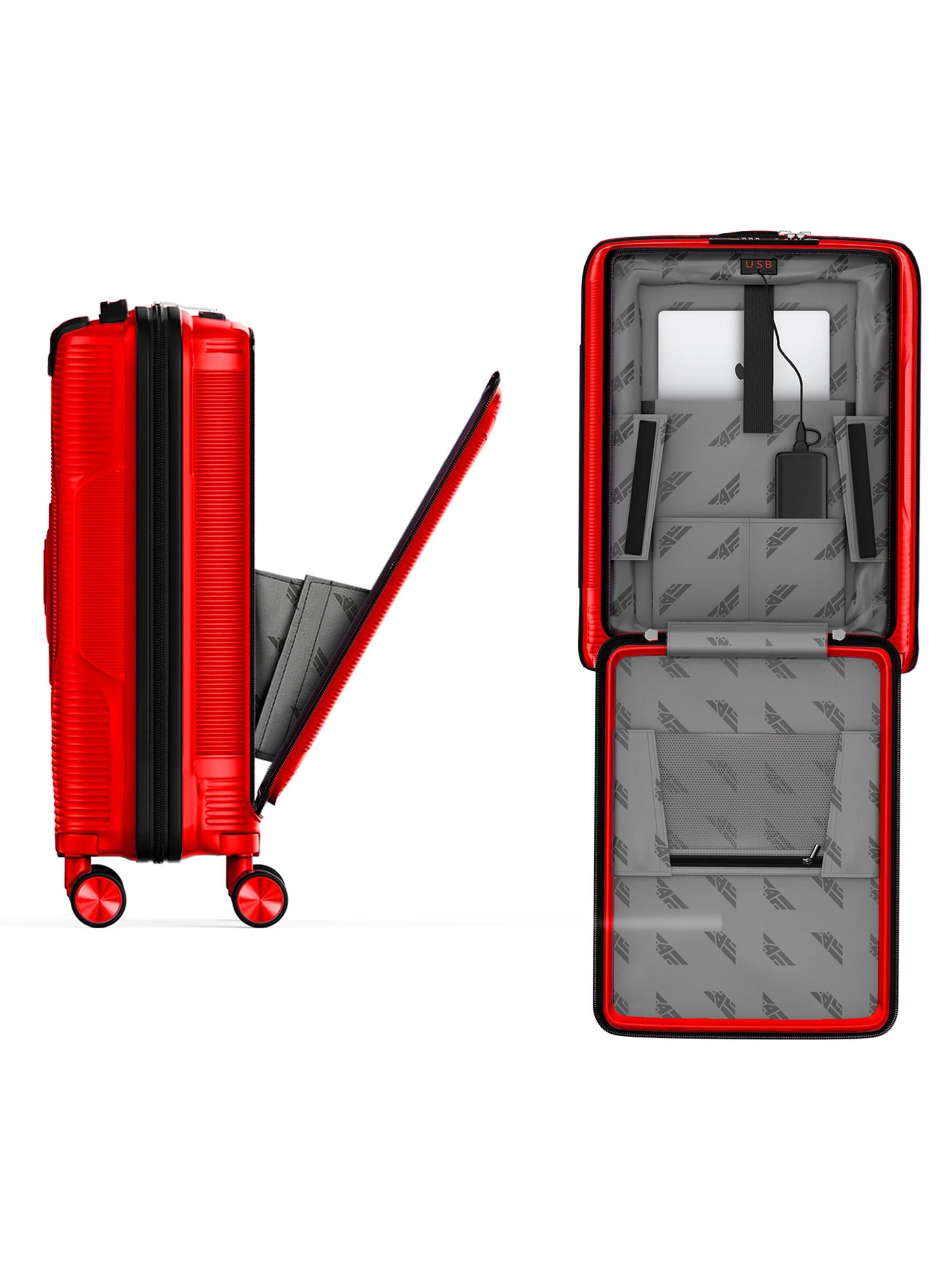 4FLY Suitcase Set 'Linea Lux' in Red