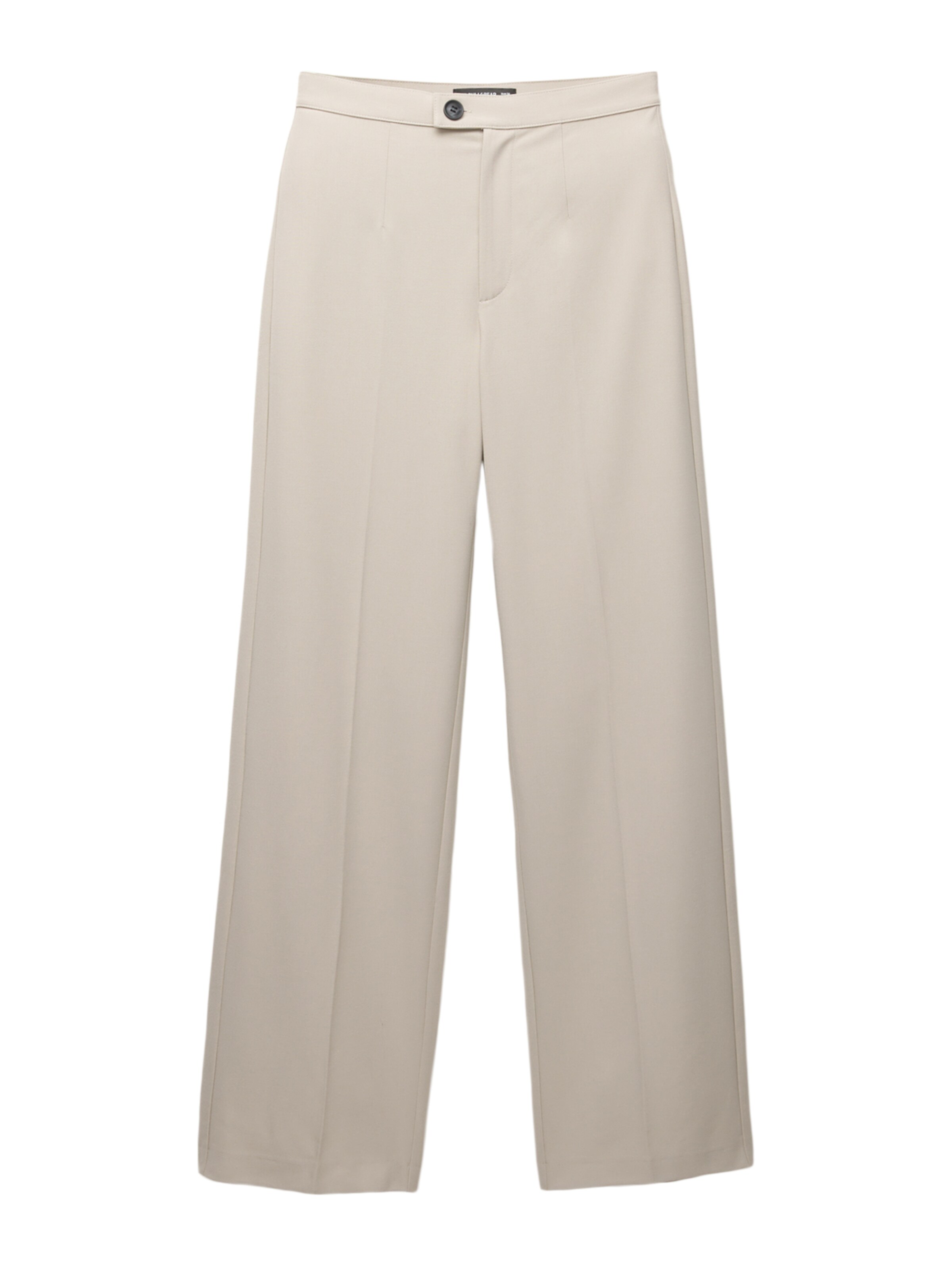 Pull&Bear Široký strih Nohavice s pukmi - Sivá: predná strana