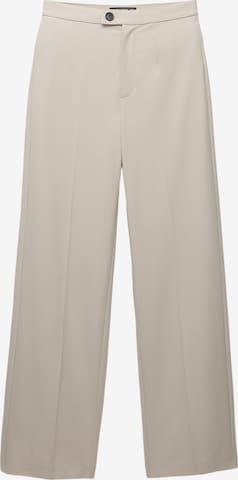 Pull&Bear Trousers with creases in Grey: front