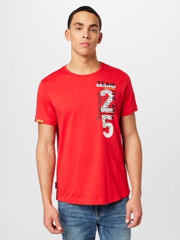 T-Shirt CAMP DAVID en rouge : devant