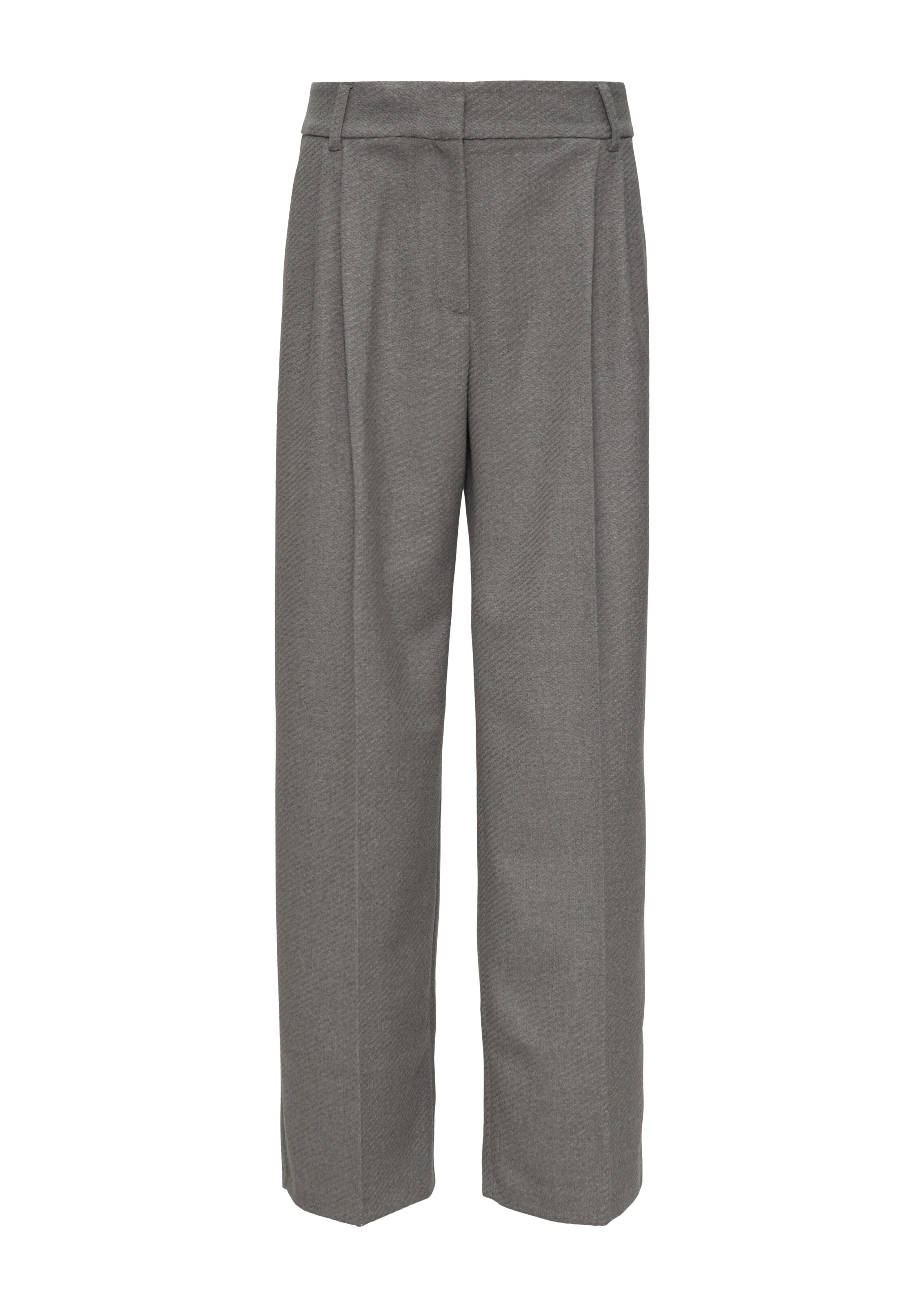 s.Oliver BLACK LABEL Voltidega püksid tumehall, Tootevaade