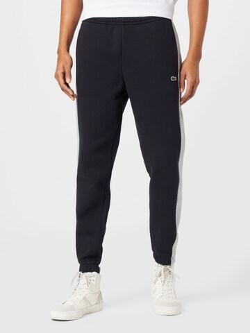 LACOSTE Tapered Pants in Black: front