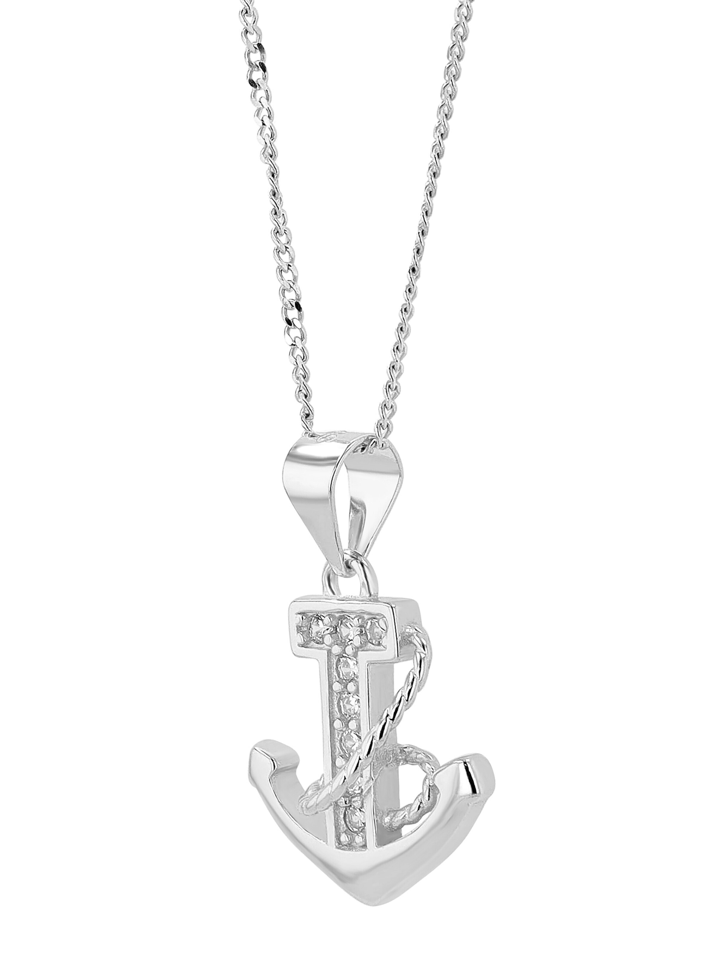 Akzent Pendant '"Tono" aus 925 Sterlingsilber, rhodiniert, langlebig' in Silver: front