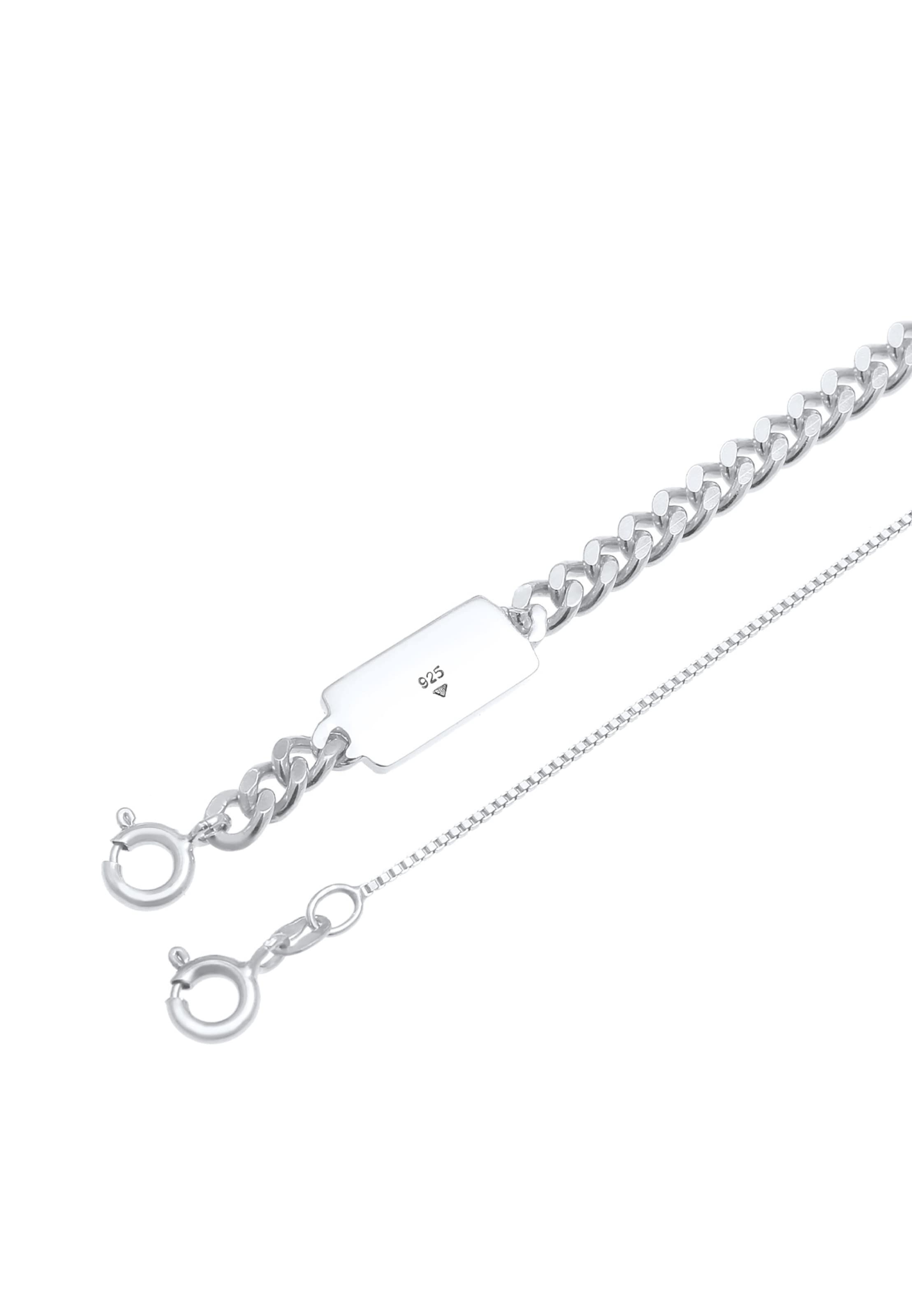 KUZZOI Halskette Basic Kette in Silber