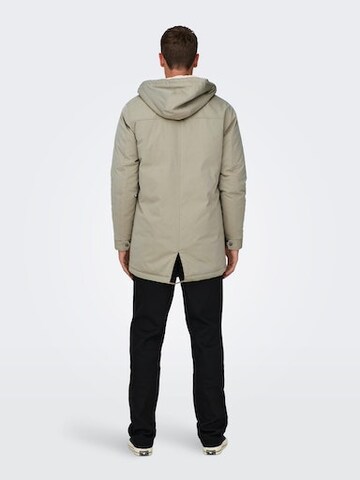 Parka mi-saison 'Alexander' Only & Sons en gris